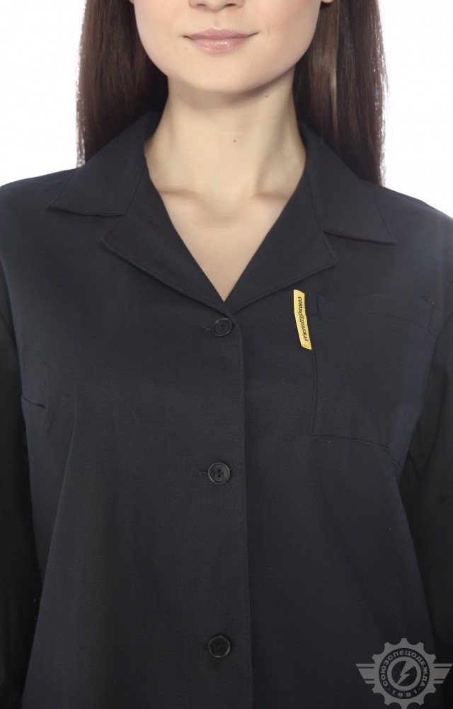 61678 Халат женский темный  Одежда для обслуживающего персонала  размер 52-54/170-176 Спецодежда  - Вид №7