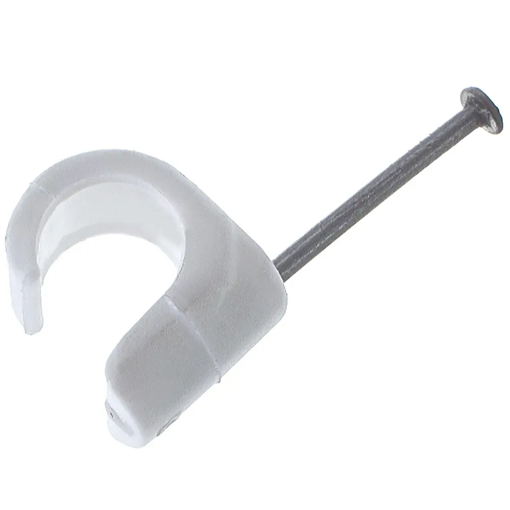 Скоба для электрокабеля круглая 9х14 мм, полипропилен, 50 шт Santreyd STLM-2179554