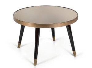 Круглый журнальный столик с витритовым верхом или бронзовым/дымчатым зеркалом