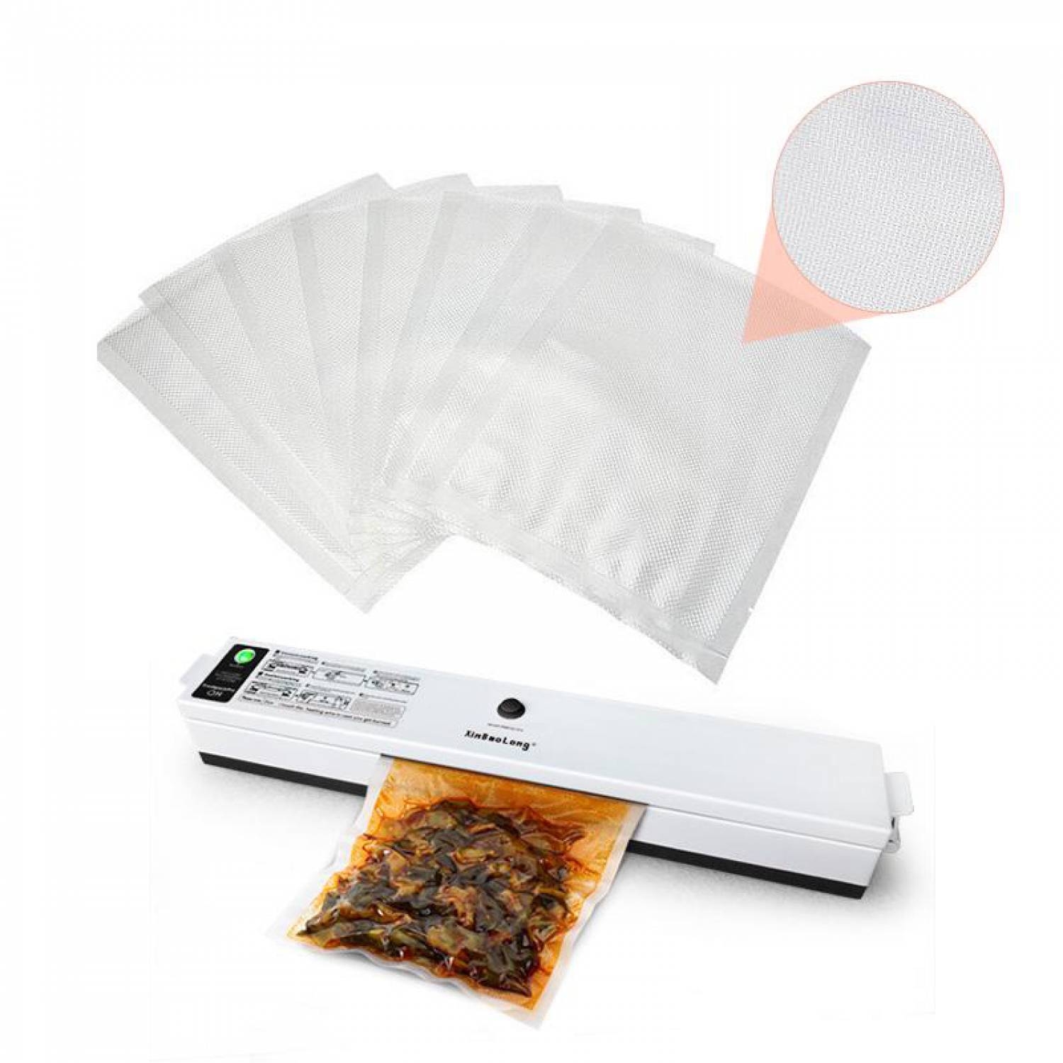 2428 Пакет для вакуумной упаковки продуктов. 20х25см (100шт). LAB.Space  - Вид №5