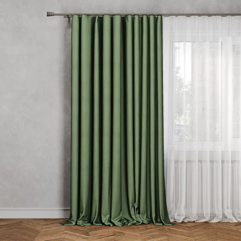 Santreyd Штора «Сильвия» на ленте зелёная 200×260 см 82701346