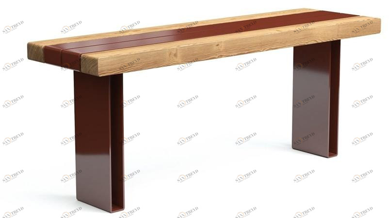 VESTRE Прямоугольный стол для общественных мест из стали и дерева Kong sun-id-1457531