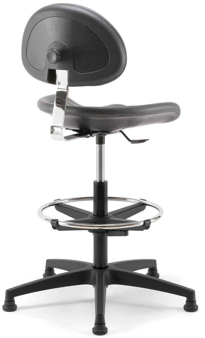 Linea Fabbrica Офисный табурет со спинкой и подставкой для ног Tractor sun-id-1396445 - Вид №1