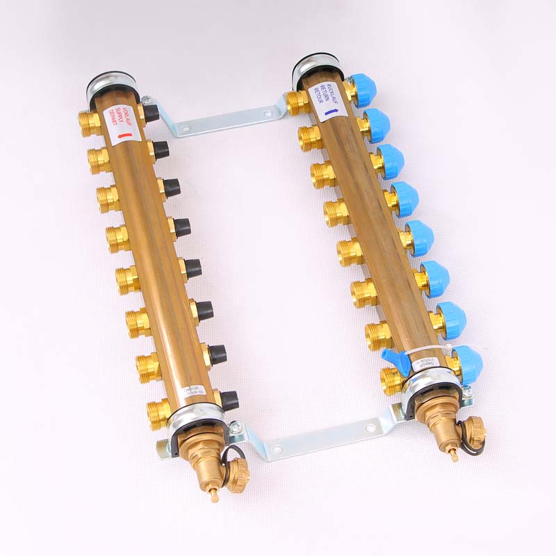 Коллекторная группа HKV с регулировочными и термостатическими вентилями WATTS Ind 1"x3/4"ЕК 8 выходов 10004184 - Вид №1