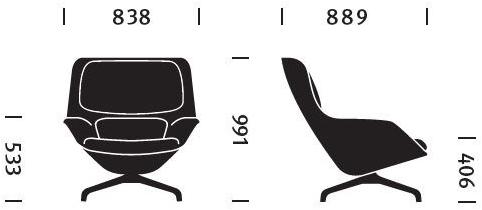 Herman Miller Вращающееся кресло из ткани с 4 спицами Striad sun-id-1418793 - Вид №14