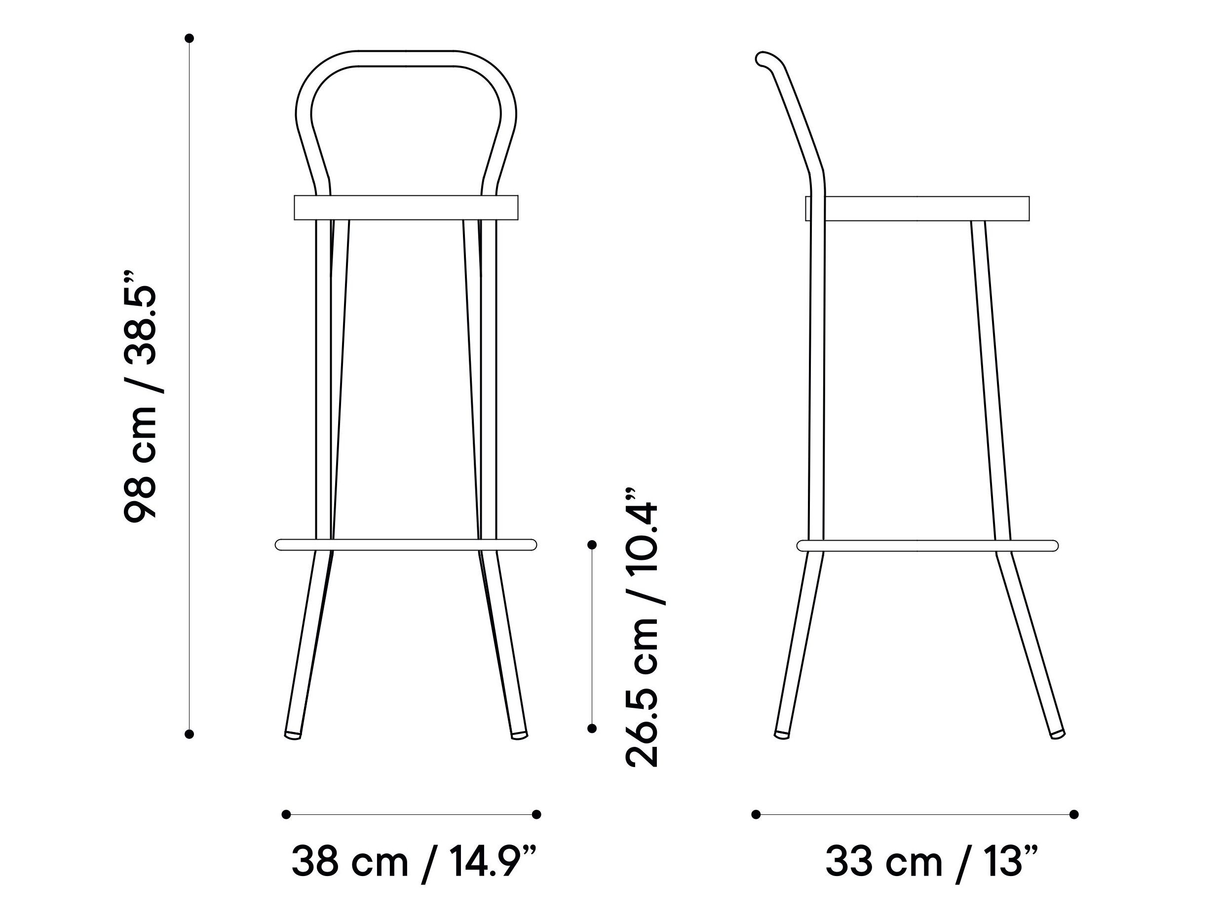 Высокий садовый стул со спинкой iSimar Puerto ARCH-00081405 - Вид №1