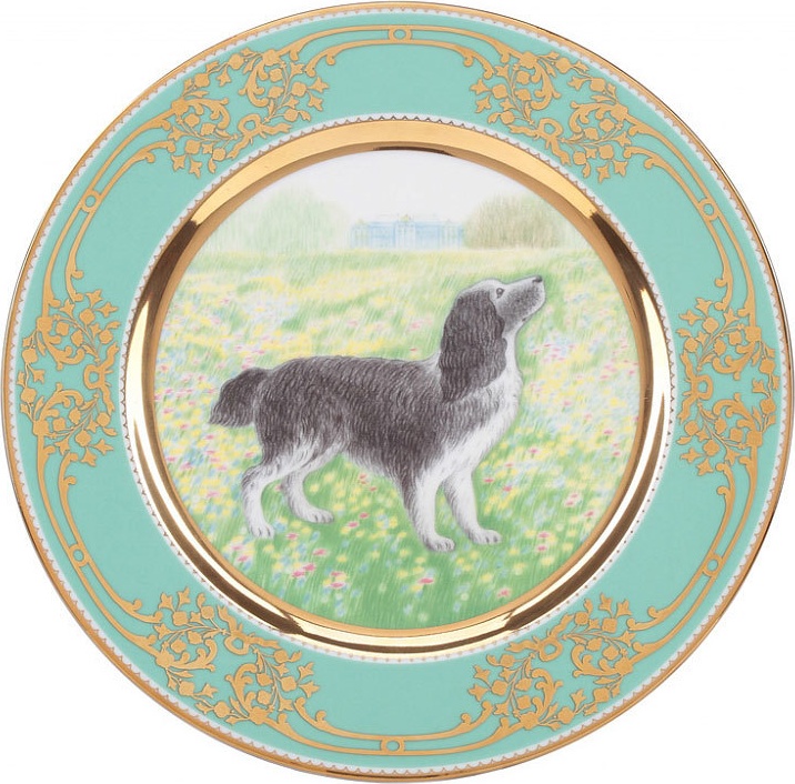 10620156 Императорский фарфоровый завод Набор подарочный 27см "Спаниель Джой" "Европейская-2" Фарфор твердый 