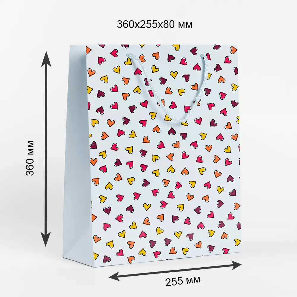 Пакет подарочный С любовью 25.5x36 см разноцветный Симфония STLM-2075473 - Вид №1
