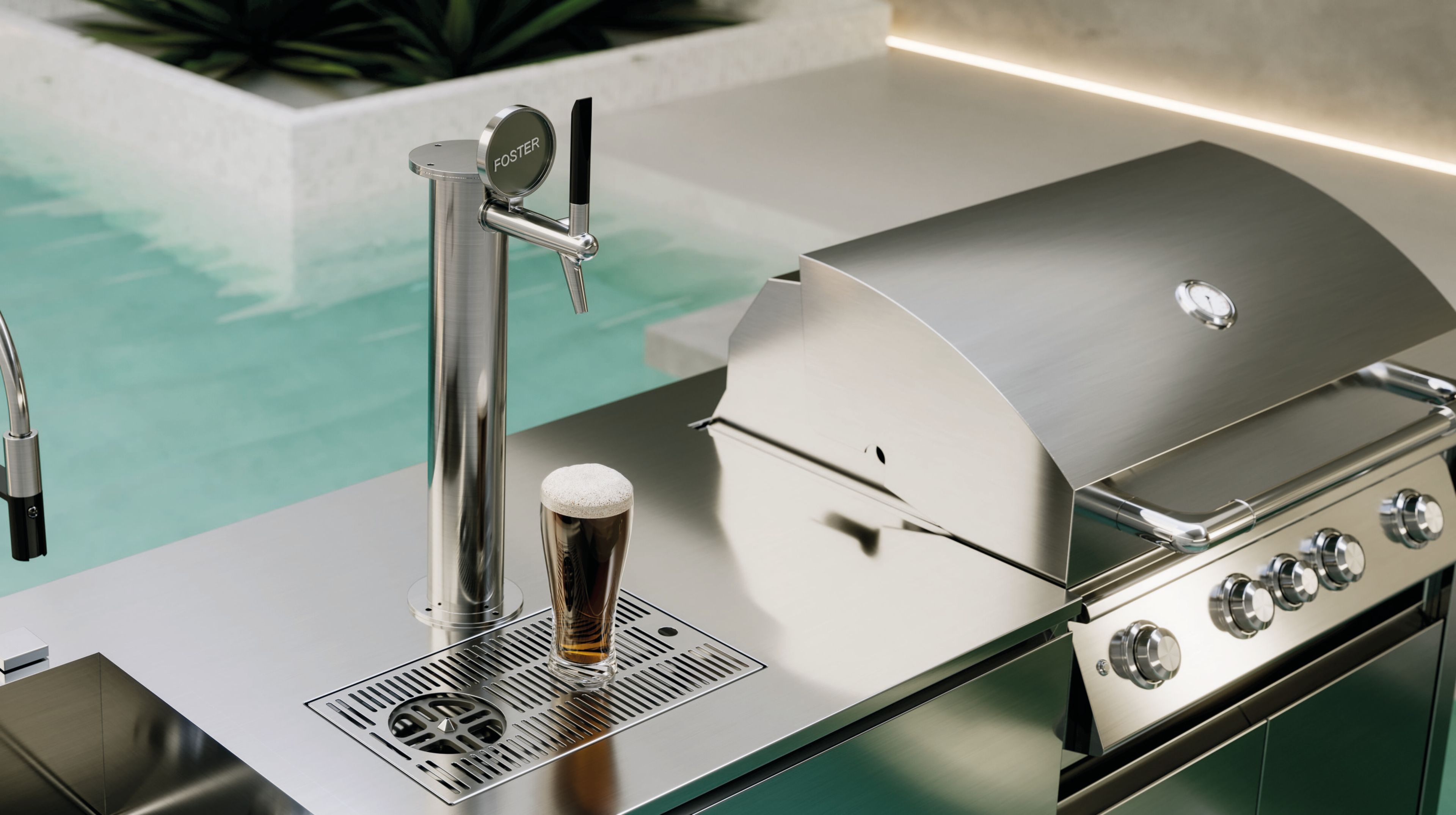 Отдельно стоящая уличная кухня Foster набор ARCH-00081981 - Вид №3