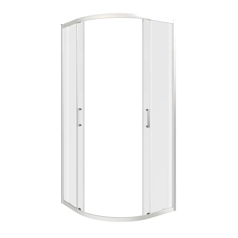 Душевая ширма Makiato 1/4 круга 80x80x190см цвет профиля хром раздвижная стекло 5мм прозрачное Santreyd Makiato New STLM-2050325 - Вид №3
