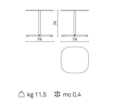 Квадратный стол со спицами True Design Notable ARCH-00135963 - Вид №4