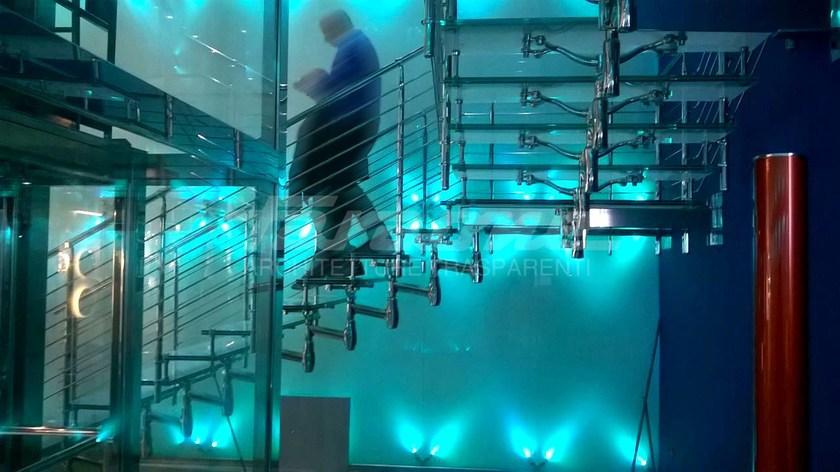 FARAONE Винтовая лестница из нержавеющей стали и закаленного стекла sun-id-1486969 - Вид №2