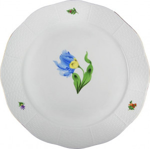 55845 Herend Тарелка суповая 24см "Китти" (синяя) Фарфор