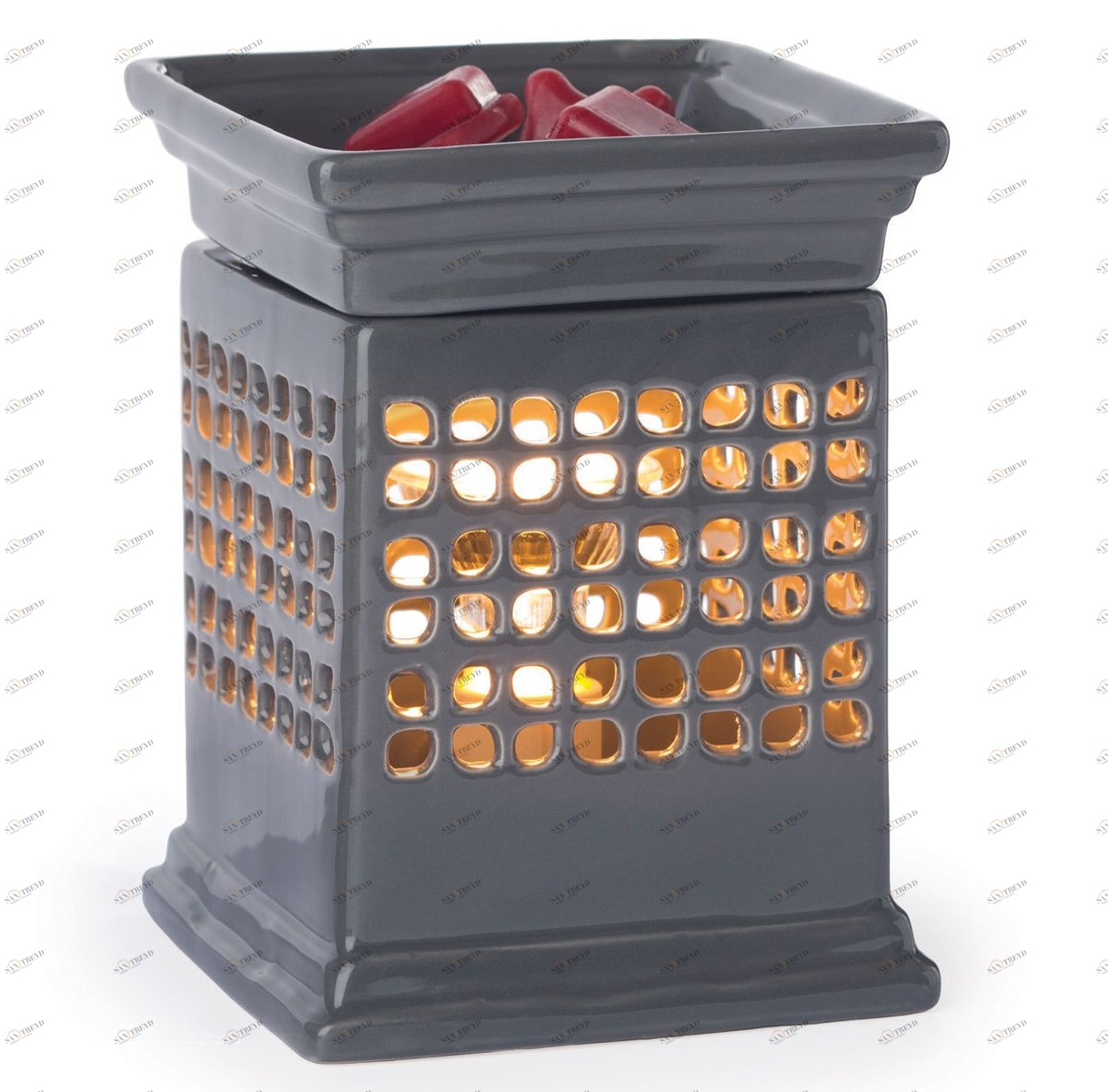 Аромасветильник настольный "Старый мир" CANDLE WARMERS  268169 Серый 