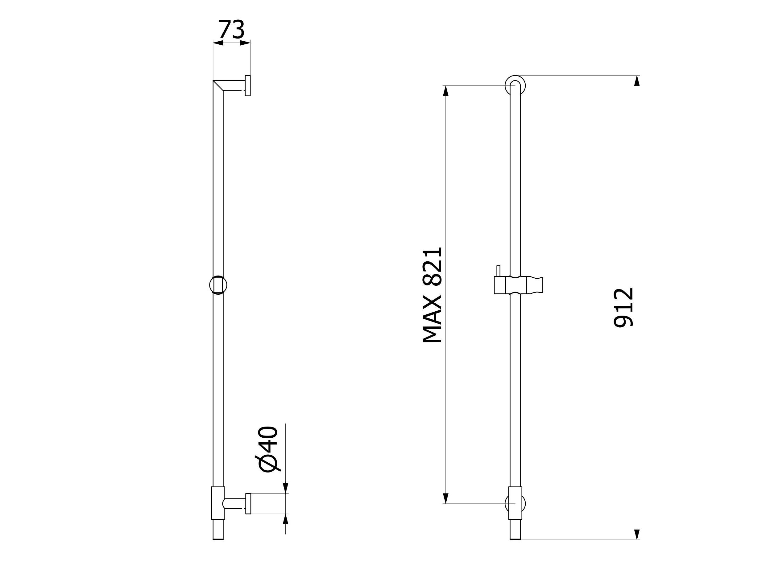 Стальной подъемный стержень IB Shower &amp ARCH-00125678 - Вид №1