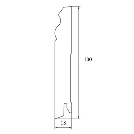 Плинтус Pedross White Белый Мдф МДФ+эмаль 2500х100 мм 1010000717 - Вид №1