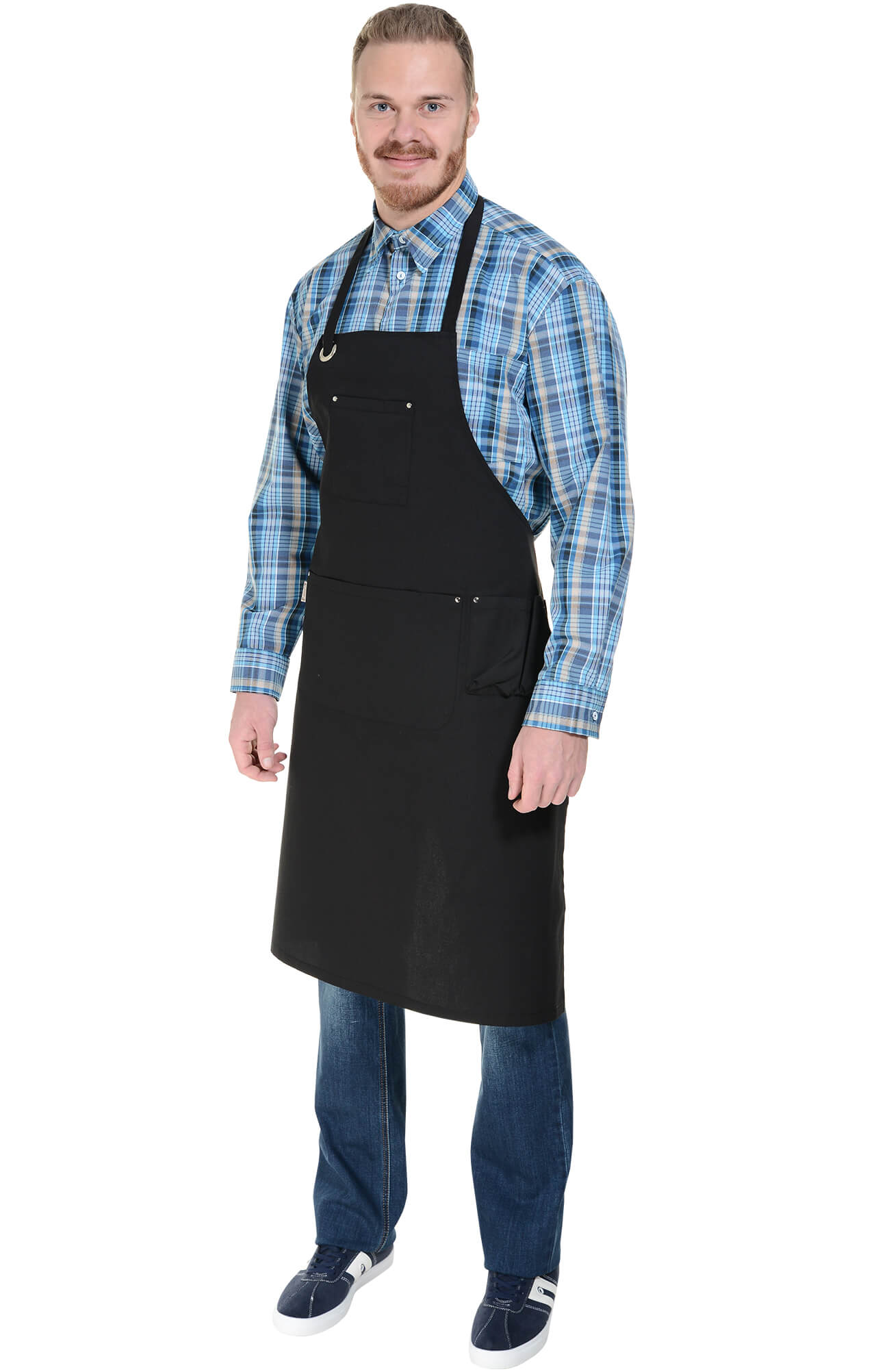 59985 Фартук  с нагрудником, цвет black RICON  Одежда для официантов  размер  - Вид №11