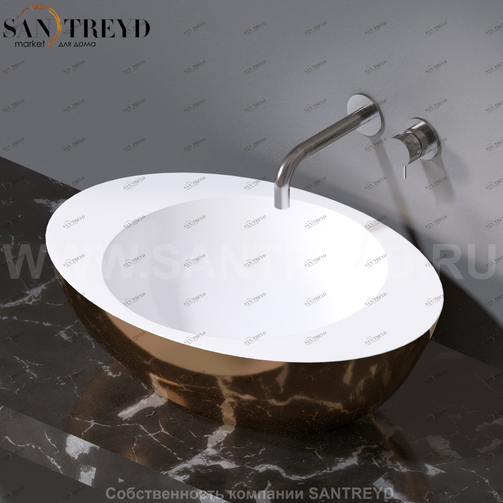 L269.255 Накладная раковина на столешницу  овальная A. e T. Italia ACCENT AeT ITALIA