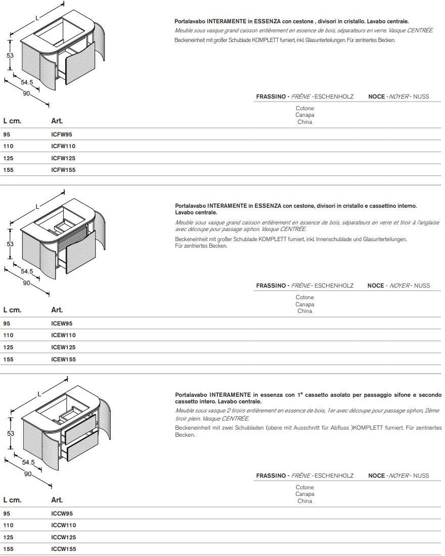 ARTELINEA Мебель для умывальника из лакированного ясеня с ящиками Incanto Al 535 - Вид №3