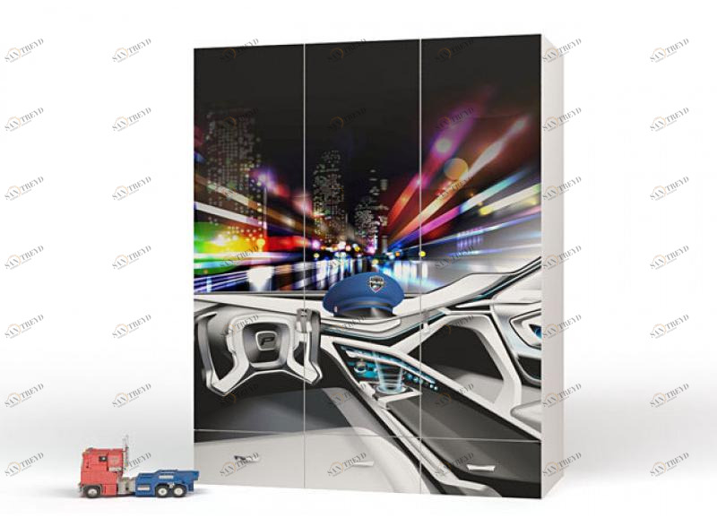 Шкаф ABC-KING 3х дверный Police City 4631147958846