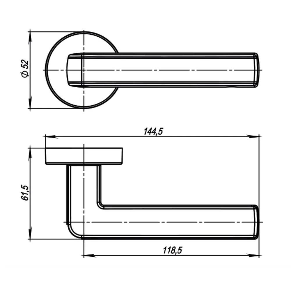 Ручка дверная Armadillo Cube URB3 без запирания ЦАМ гальваническое покрытие цвет хром/белый STLM-2150160 - Вид №6