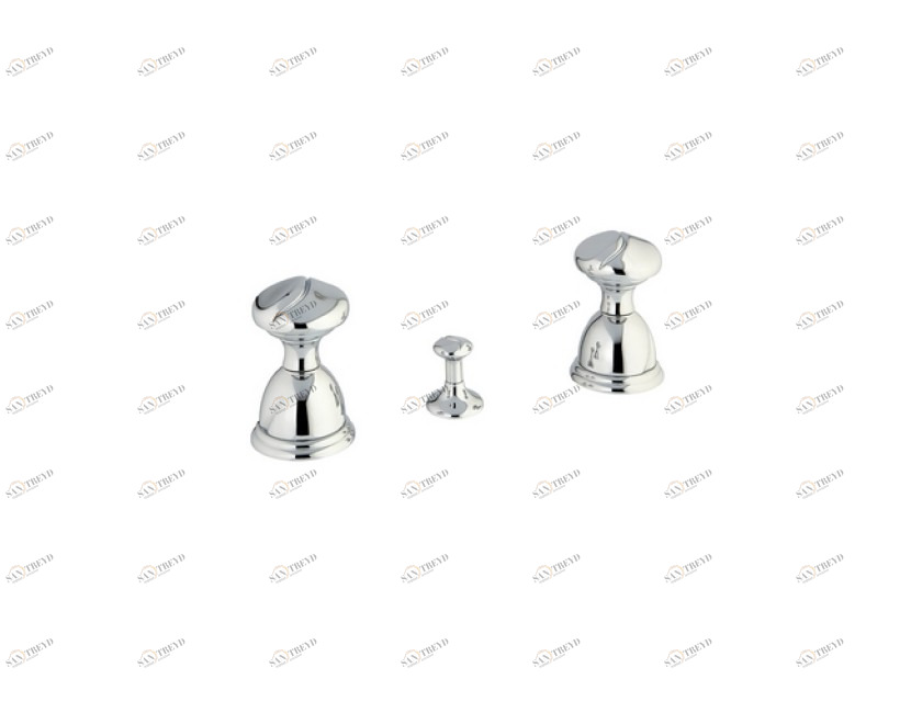 051422.B00.62 Комплект биде с тремя отверстиями Сатин никель Mestre Oman