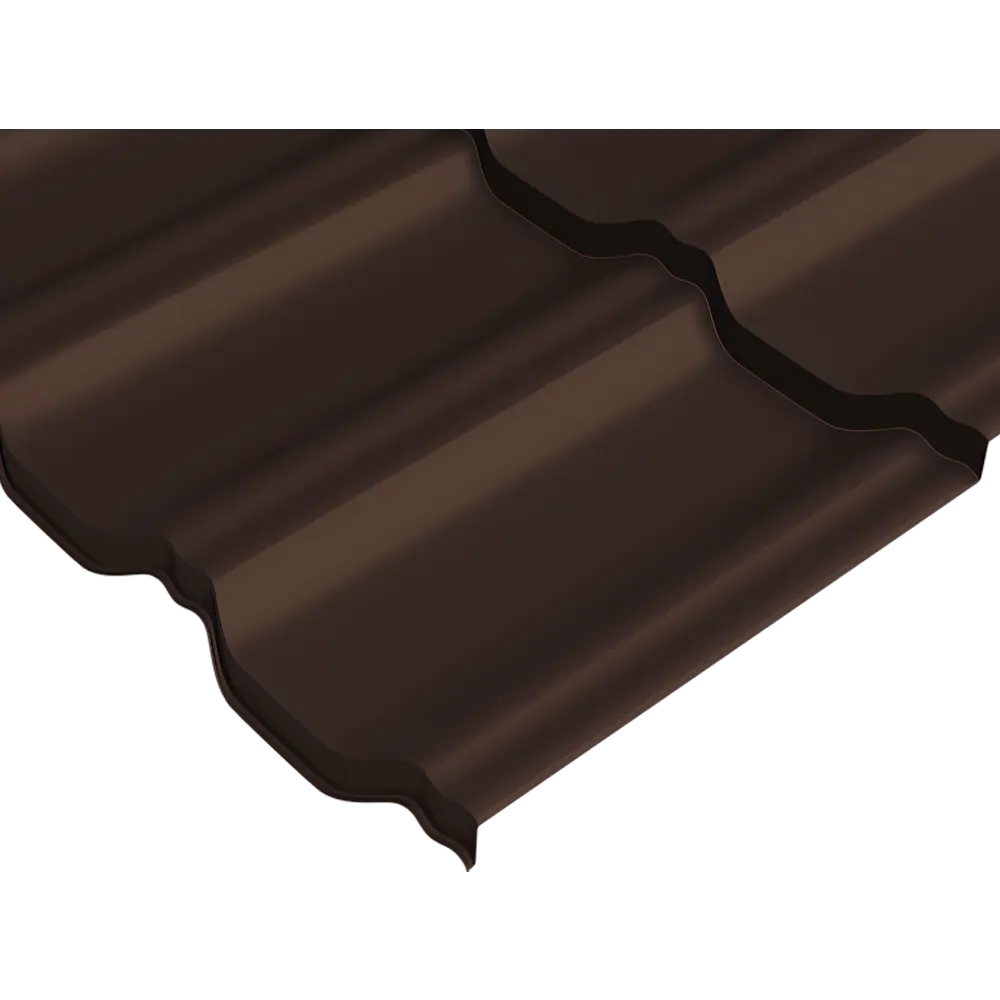 Металлочерепица 0.5 мм ГОСТ 720x1180 мм RAL 8017 коричневый Grand Line STLM-2148629