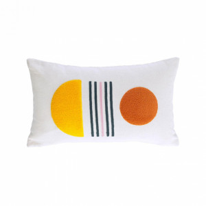 090135 Чехол для подушки 30 x 50 см с желтым полукругом La Forma Natala