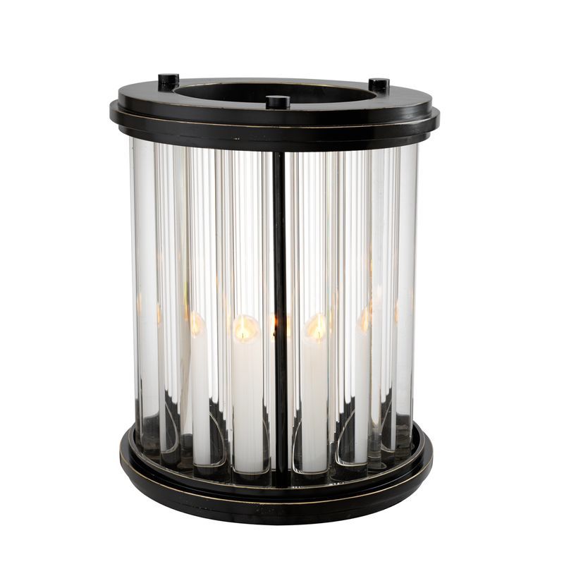 Подсвечник стеклянный с черным ободком Ruhlmann S от Eichholtz EICHHOLTZ EICHHOLTZ 060266 Черный  - Вид №1