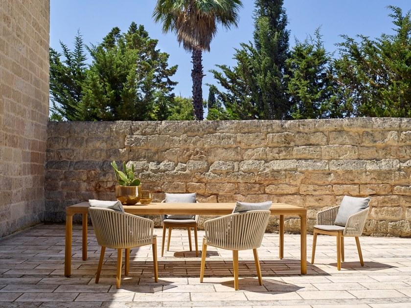 TRIBÙ Садовый стул из тика с подлокотниками Mood 06218 - Вид №5