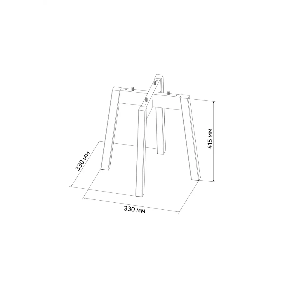 Каркас для табурета Гавр Delinia 33x33x41.5 см 42 см дерево цвет слоновая кость STLM-2002580 - Вид №6