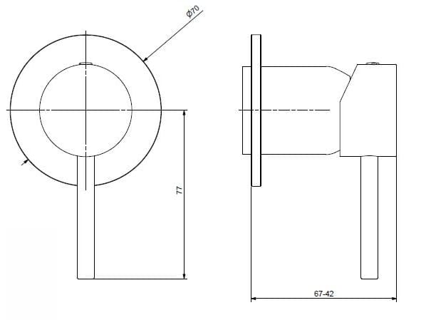 Смеситель для душа из хромированной латуни Bugnatese K-Line ARCH-00023685 - Вид №2