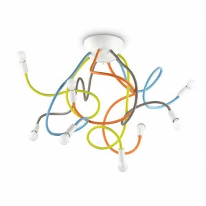 Потолочная люстра Ideal Lux Multiflex PL8 Color IDEAL LUX ДИЗАЙНЕРСКИЕ, MULTIFLEX 00-3888599 Желтый;красный;разноцветный