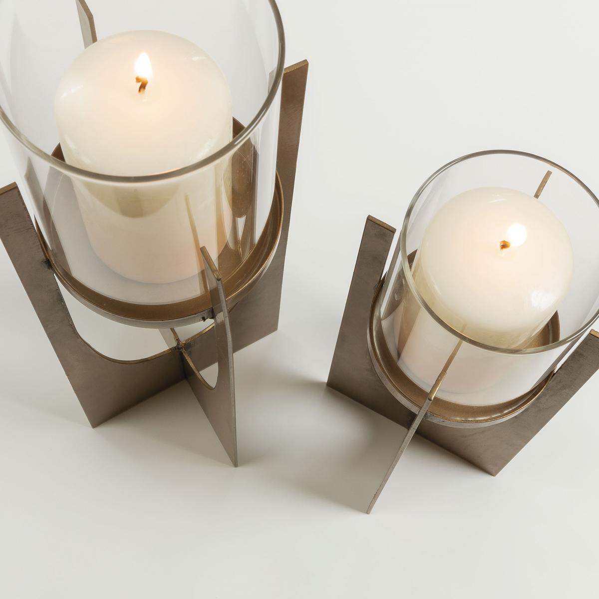 064973 Набор из 2 подсвечников золото La Forma Aucland 