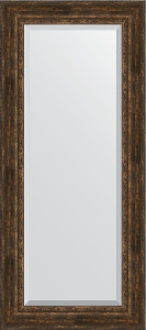 BY 3586 Зеркало с фацетом в багетной раме - состаренное дерево с орнаментом 120 mm EVOFORM Exclusive