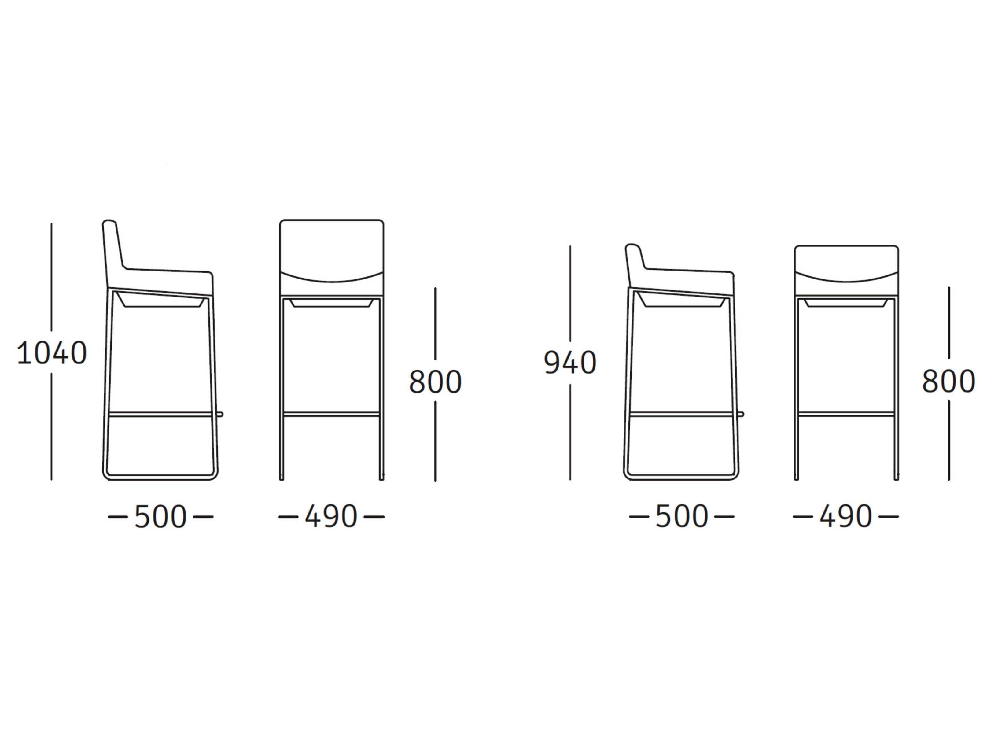 Высокий стальной барный стул ROSSIN Тонизирующий металл ARCH-00031371 - Вид №6