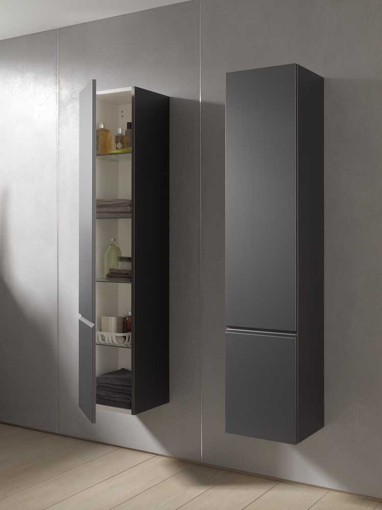 H4029501102621 Шкафчик высокий, 4 полочки стеклянные, петли справа LAUFEN PRO - Вид №25