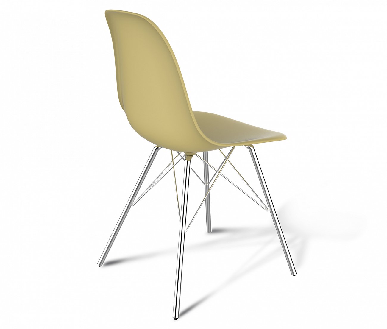 Стул DSR бежевый S37 (eames style) SHEFFILTON ДИЗАЙНЕРСКИЕ, EAMES STYLE 015583 Желтый  - Вид №2