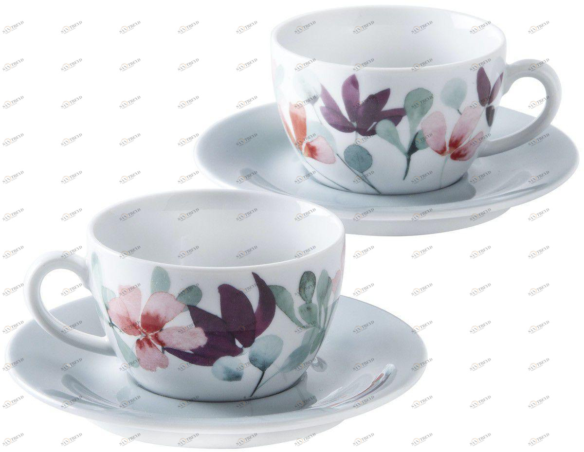 57G238A72493C Pronto cappuccinoset 4-х частей мяты-серый Расцвет Kahla-porzellan 