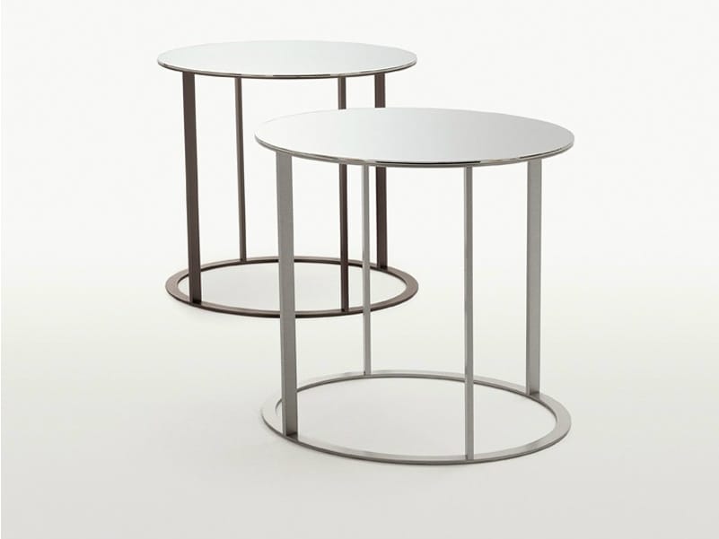 Круглый журнальный столик из зеркального стекла Maxalto Elios ARCH-00096813