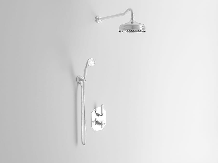 Однорычажный набор для душа с 4 отверстиями и ручным душем Park Avenue Dark White ARCH-00060266