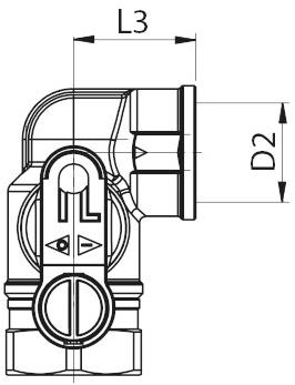 TECO Клапан с резьбой для двухтрубного газового счетчика G2 punto arancio sun-id-1424762 - Вид №2