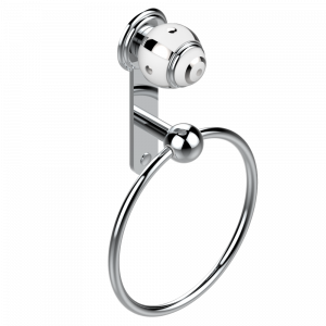 A7B-504N Полотенцедержатель-кольцо-Ø 180 мм одинарное Thg-paris Ithaque с платиновым декором Хром