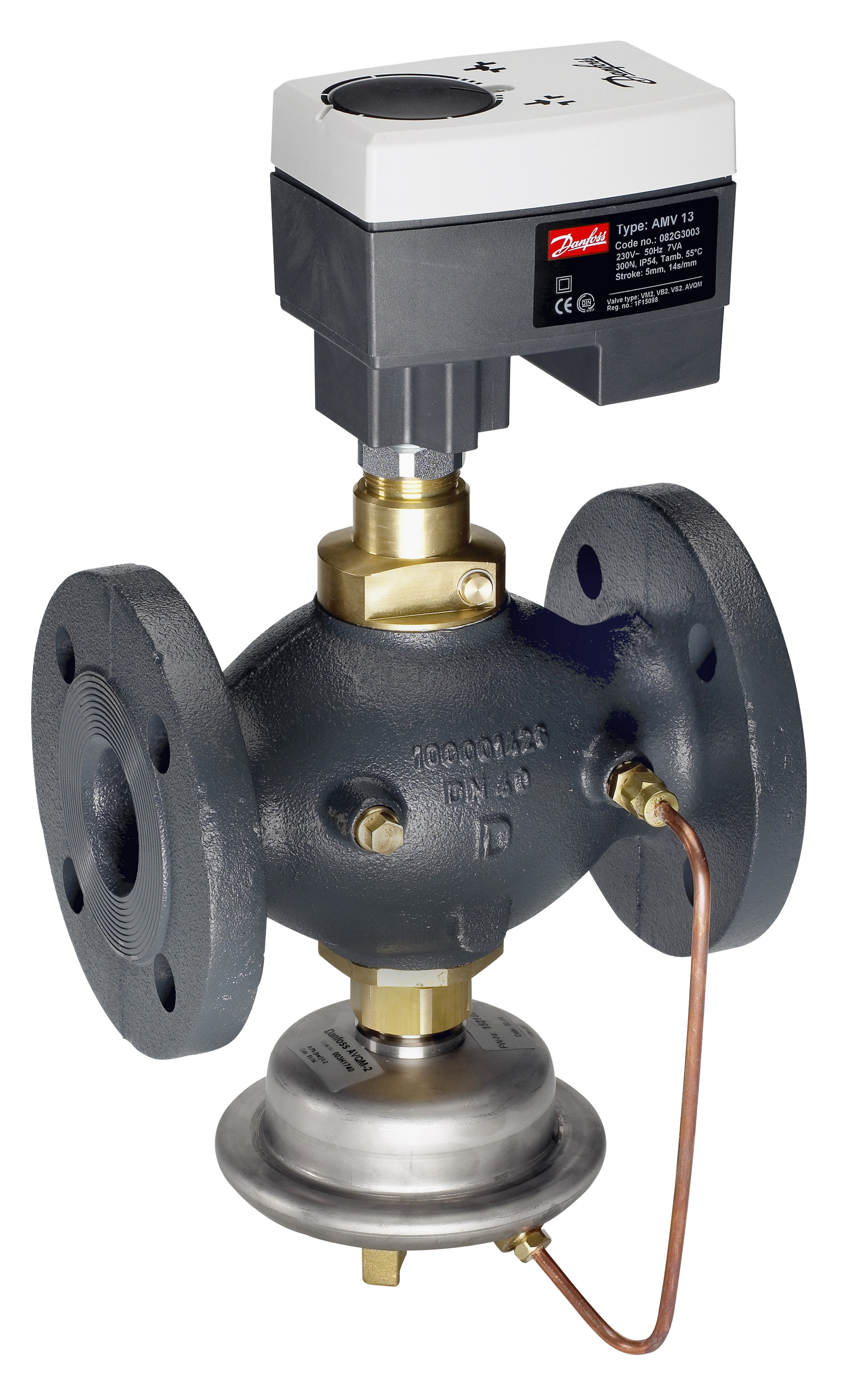 Danfoss Редукторные электроприводы с трехпозиционным управлением AMV 435 Эл.привод имп., 230В пер. тока 082H0163  - Вид №13