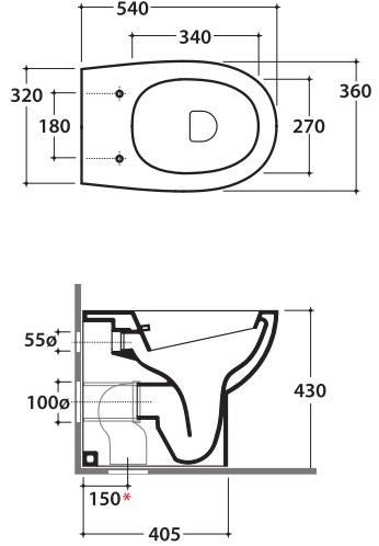 Mdb01.bi Приставной унитаз напольный Белый Ceramica Globo 4ALL Италия - Вид №3