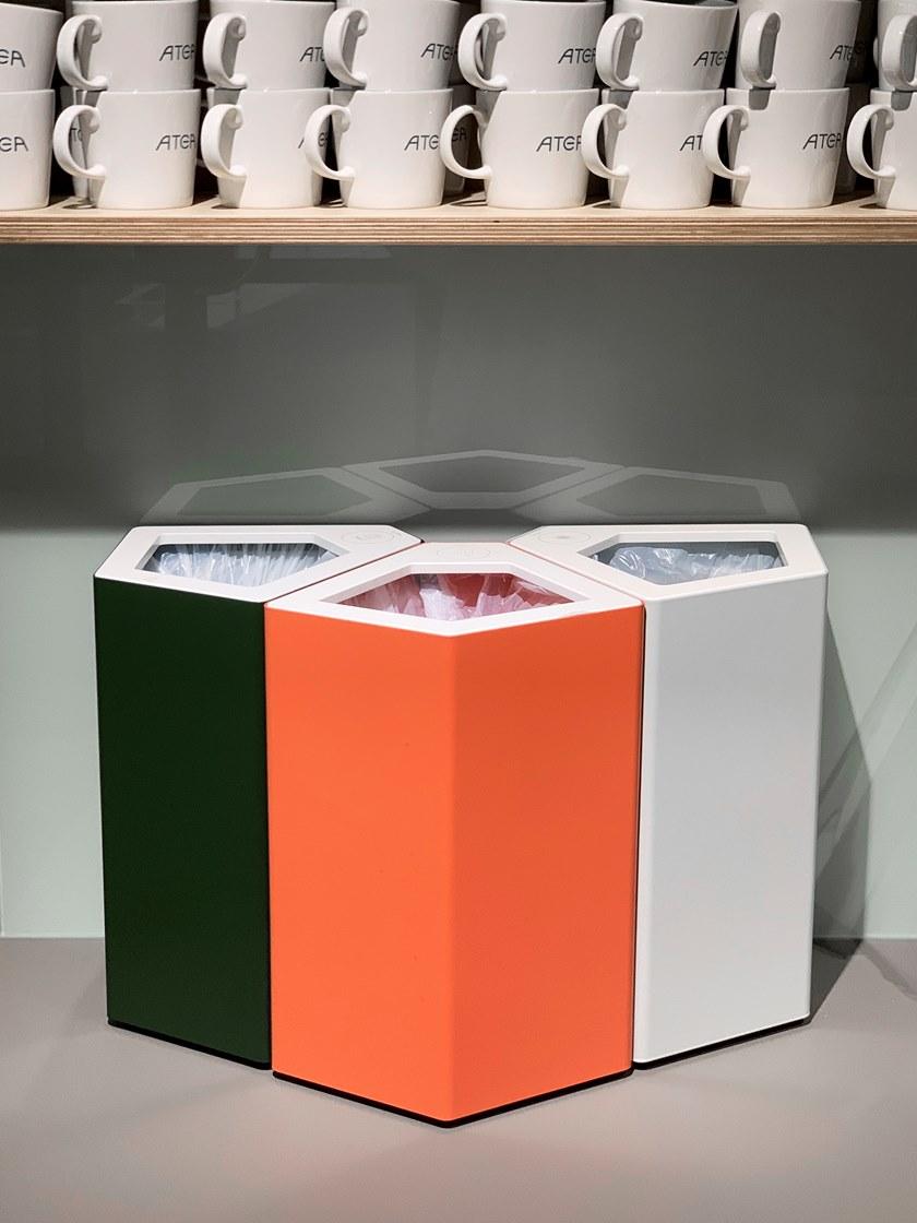 TreCe Контейнер для мусора из стали с крышкой для раздельного сбора мусора sun-id-1404602 - Вид №2