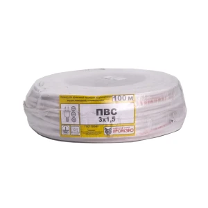 Провод Промэко ПВС 3x1.5 100 м ГОСТ цвет белый 82912092 STLM-2104613