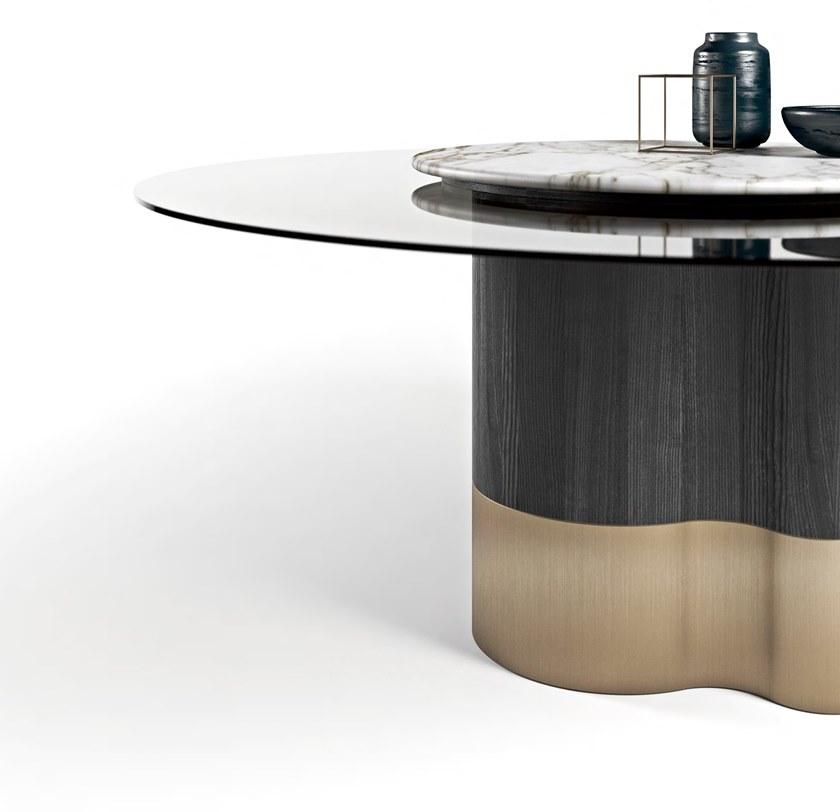 Formitalia Стол из дерева и стекла с ленивой сьюзан sun-id-1499401 - Вид №1