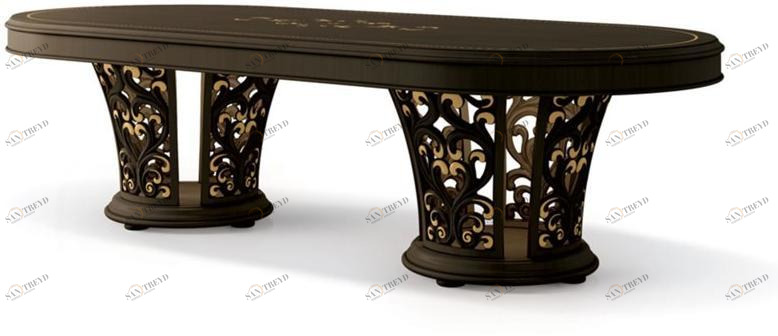 Carpanese Home Овальный деревянный стол Heritage 6013