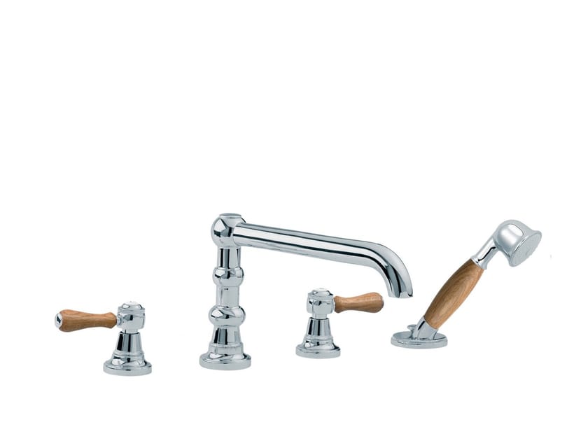 Набор для ванны с 4 отверстиями и ручным душем rvb 1935 WOOD ARCH-00072028